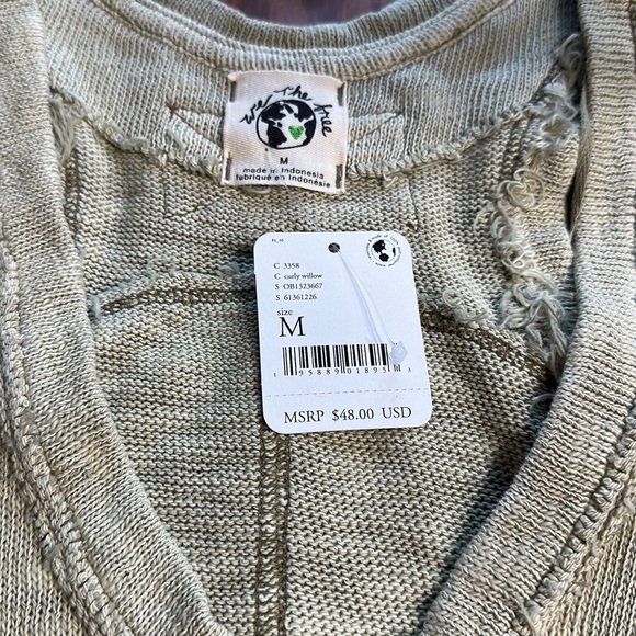 Free People Slim n Simple Slub Jersey tank in Curly Willow. Brand new, size MED. - Picture 8 of 12